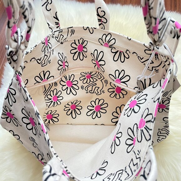BAGGU x Keith Haring NWT Horizontal Zip Duck Bag - Keith Haring Flower - Picture 3 of 7